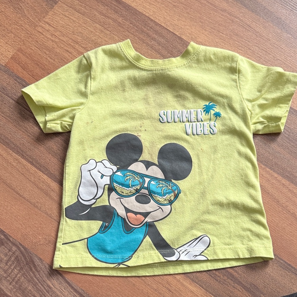 Disney Black Kids Short Sleeve Tee